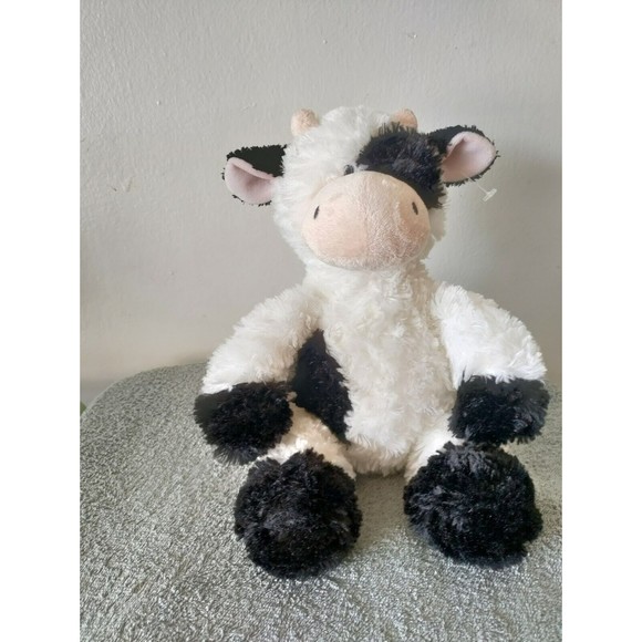 Aurora World Tubbie Wubbie Plush Cow 12" Stuffed Animal Farm Zoo Black White Toy - Picture 3 of 4